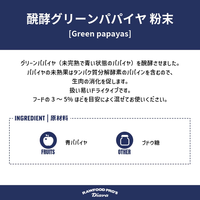醗酵グリーンパパイヤ 粉末 6pcs
